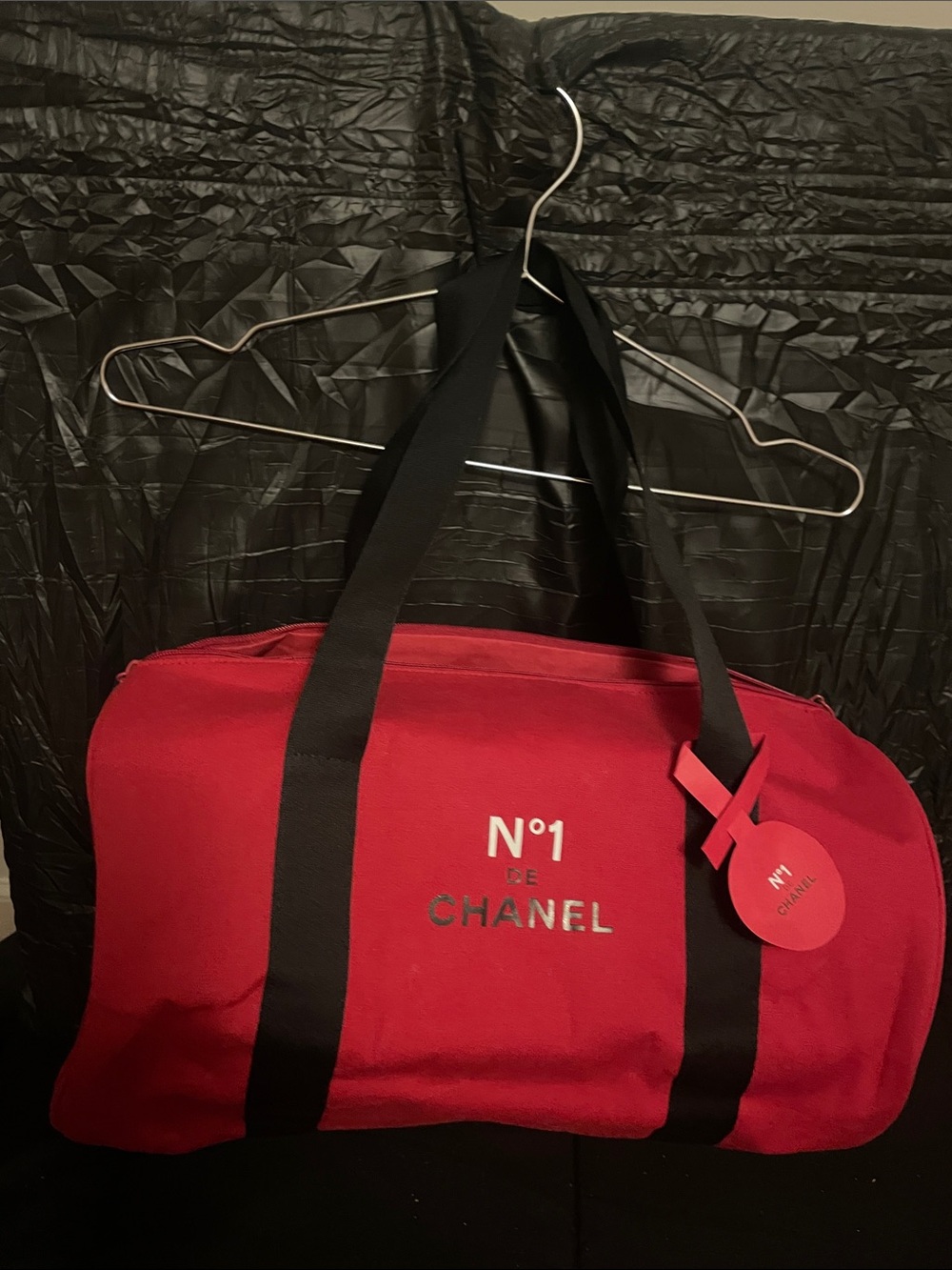 GWP N°1 Red Canvas Duffel with Black Straps